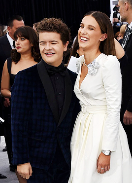 Gaten Matarazzo and Millie Bobby Brown photographed at the 2020 Screen Actors Guild Awards, 1.19.20.