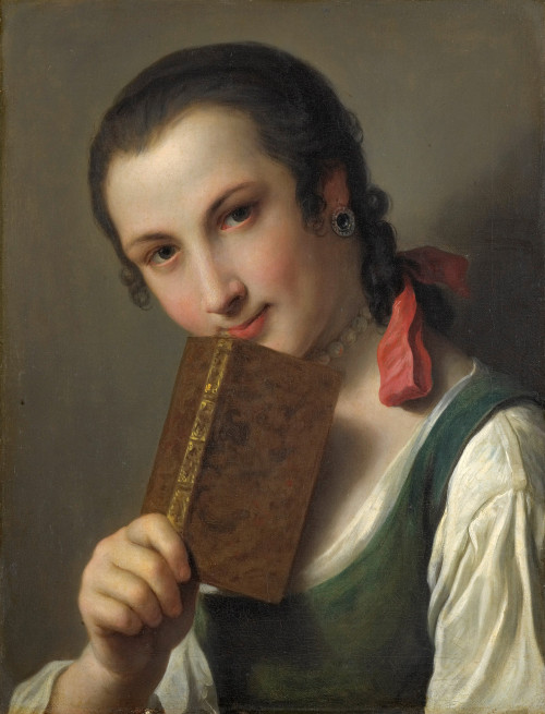 rainlullaby99:   A Young Woman with a Book, by Pietro Rotari 