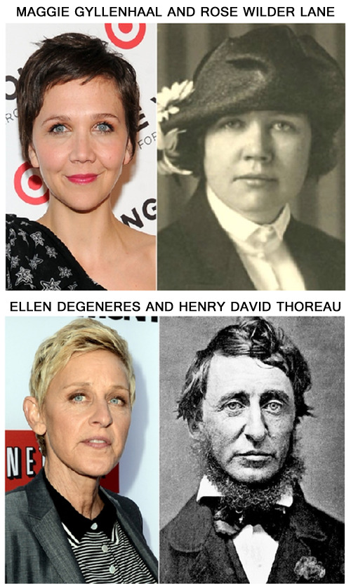 tastefullyoffensive:  Celebrities and Their Historical Doppelgangers [via]Previously: