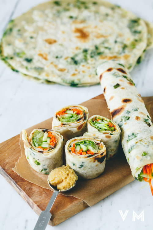 everythingwithwasabi:Vegan Scallion Pancake Rolls More vegan yumminess here