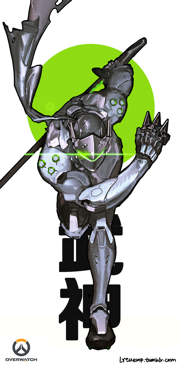 lrtuemp:  this suit is not easy to draw…… but i love genji!!!!! 