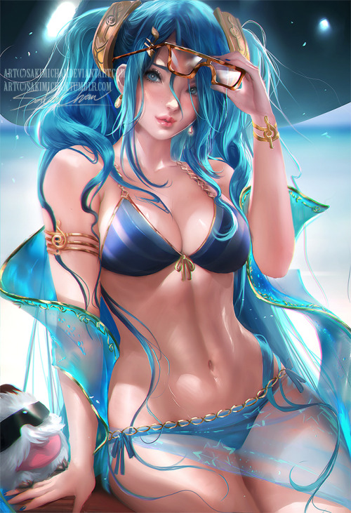 sakimichan:   my take on pool party Sona porn pictures