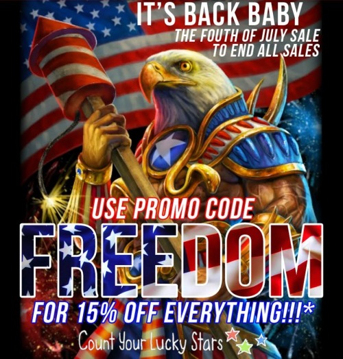 cylsrecords:
“Pssssssssttt.. Our 4th of July sale is officially started now, at 5:43 AM and running all weekend! Enter “FREEDOM” at check-out and get 15% off everything but distro and items already on sale! WHAT A...