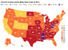 US Adult Obesity Rate by State, 2013
See Obesity rates in Europe