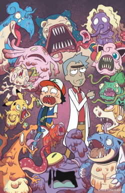 retrogamingblog:  Pokemon &amp; Rick and Morty Crossover by Steve Yurko 