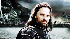 LOTR 30 days challenge: day 9 favorite man → Aragorn, son of Arathorn.“Aragorn threw back his 