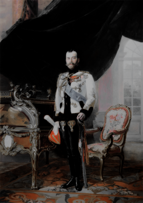 historyofromanovs:A portrait of Tsar Nicholas II by Baron Ernst Friedrick von Lipgart (1847-1932), c
