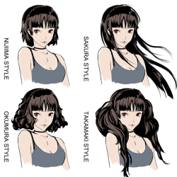 brinkofmemories:  Makoto Niijima from Persona 5 with Futaba, Haru and Ann’s hairstyle!