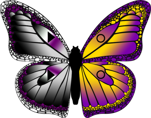 emilylaj:For Pride month, I’ve made some Demisexual/Other butterflies!Demisexual/Genderfluid, Demise
