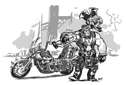 n-jay81:  Random barbarian on bike. Looks