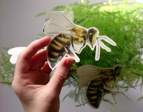 Paper Bee Sticker 