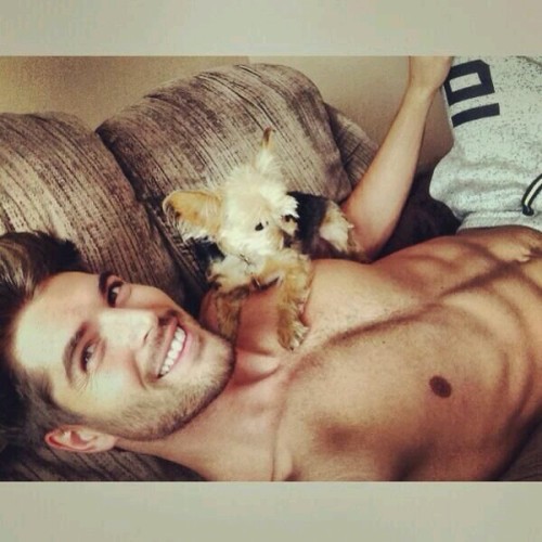 brusselsharry:  kultcity:  I would kill a person to be as attractive as this man  I would kill a person to be that dog