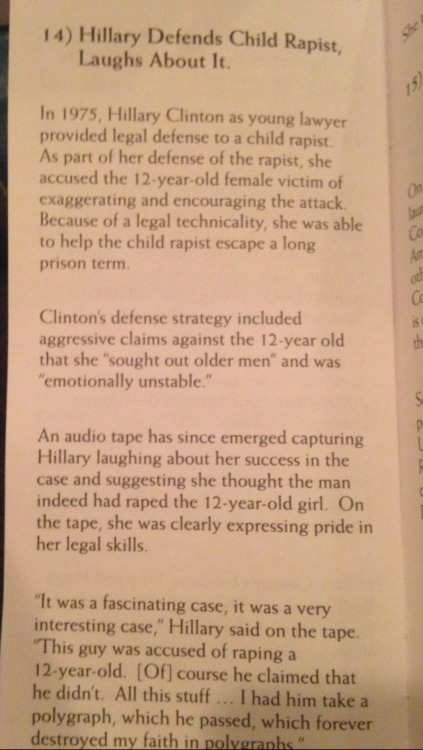 fvlani: sannhetormen: skeptikhaleesi: dreamingofthe-dreamlife: Just some of Hillary Clinton’s 