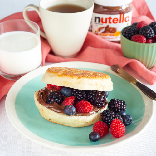 Adding Nutella® gives this crumpet the royal treatment.