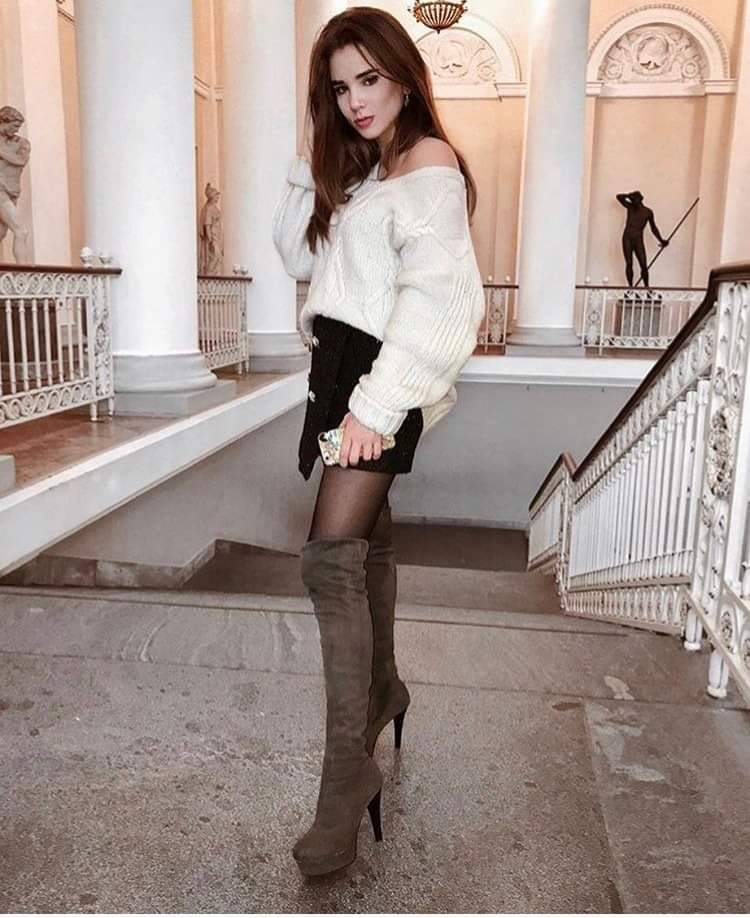 Boots and pantyhose