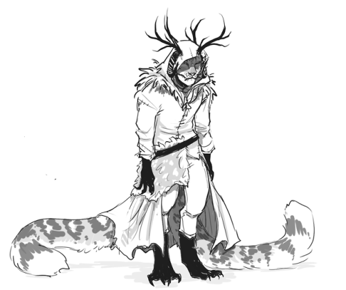 viperfishy-fr:Finally got around to drawing Altai! He’s an odd fey being who roams the Snowsqu