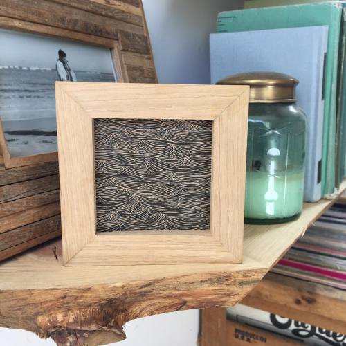 Another mini Waveline for sale! $50 comes in an oak frame ready to hang this one is 3x3 (4x4 in the 