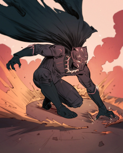 bananasandguavas:  the kinginspired by concept art showing t’challa w cape because i will take any excuse to draw capes