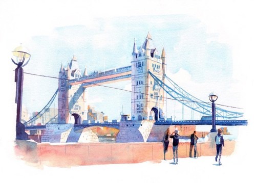 #towerbridge #london One of the background pieces painted for a collaboration with @thegrimfilm and 