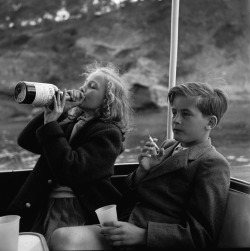 vintageeveryday:  Princess Yvonne and Prince Alexander in Germany, 1955. 