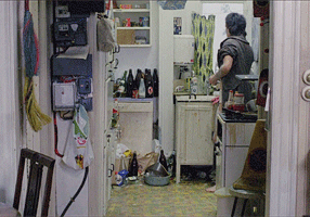perfumedponce:Withnail and I: The Kitchen A kitchenextends off the living room. But much worse. The 