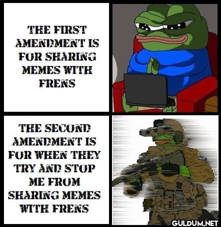 THE FIRST AMENDMENT IS FOR...