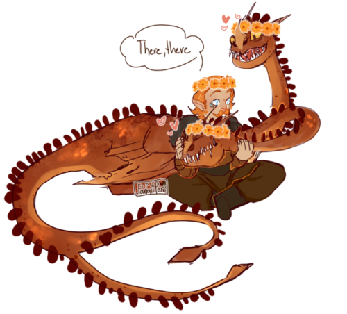 parfaitperi: i cant stop thinking about dragons with flower crowns dragon au 