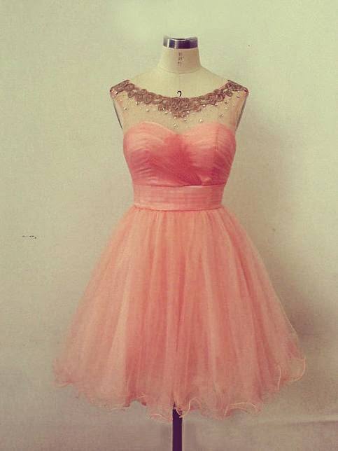 Short coral prom dresses