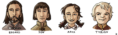 amuelia:All PoVs in asoiaf, + Dunk to make the row complete(chose this post to introduce my new art 