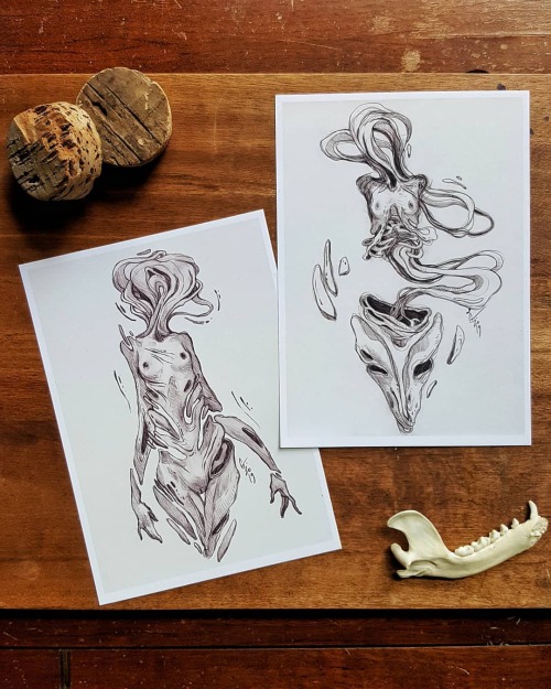 I know I posted these already but now they’re actually available on Etsy woop woop #darkart #s