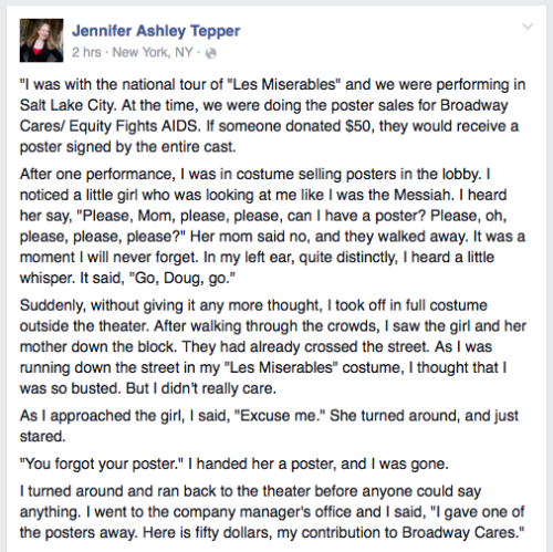 tryxstir:littlebroadwaybabies:circusofyourmind:coreyx3indahouse:And this is why we do theatre. Thank