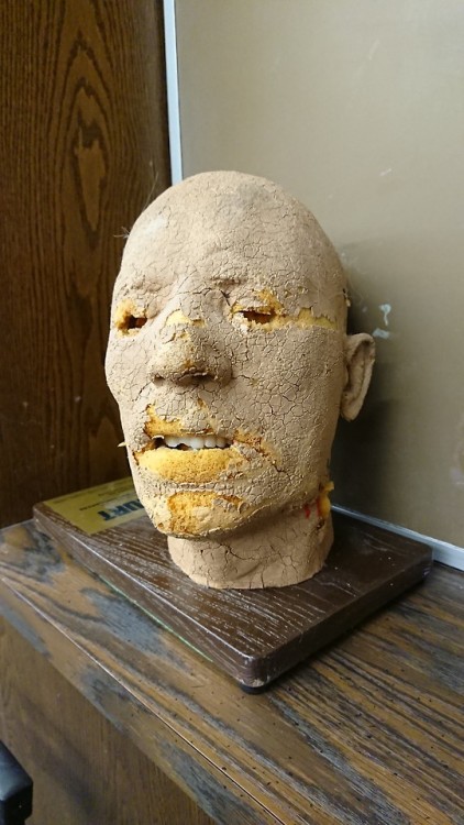 From the plaque: Meet Mr. Hurt, a new head and neck trauma teaching model. Another in our growing se