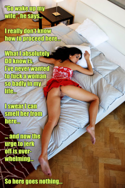 Actually she wasn’t sleeping at all&hellip;.It was a setup between my wife and me&hellip;we do it all the time&hellip;.She loves pretending to be “out” and moaning as they fuck her, then “waking up” in the middle and saying “more, please