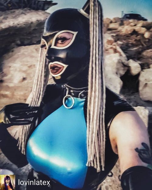 Credit to @lovinlatex : Welcome to the Wasteland. #latex #rubber #fetish #mistress #goddess #sissy #