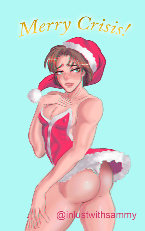 inlustwithsammy:Because it’s been a hell of a year, here’s Sammy in a slutty Santa/Mrs.Claus outfit.