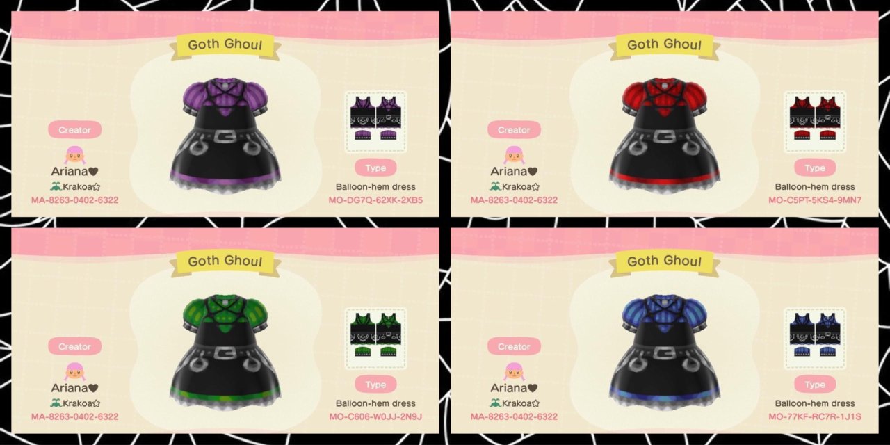 Animal Crossing Qr Closet Goth Pentagram Dress Animal Crossing Qr Closet Goth Pentagram Dress