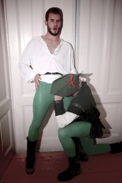 Guysnylontightsblacksocks:  Photos From “Robin Manhood” Hottest Kinky Gay Nylon