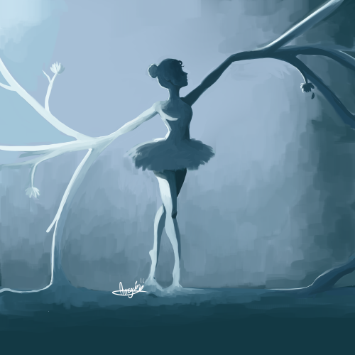 XXX snowflake-owl: Ballerina, surreal painting photo