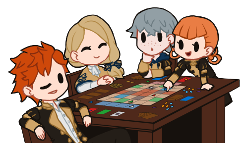 forgot to post this here.Chibi practice with Annette teaching Ashe how to play Anna’s Roundtable wit