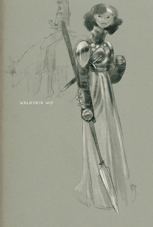 man-arenas:sketching valkyries for WALKYRIA . a book.