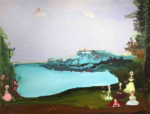 thunderstruck9:Genieve Figgis (Irish, b. 1972), Music by the Lake, 2016. Acrylic on canvas, 47 x 62 