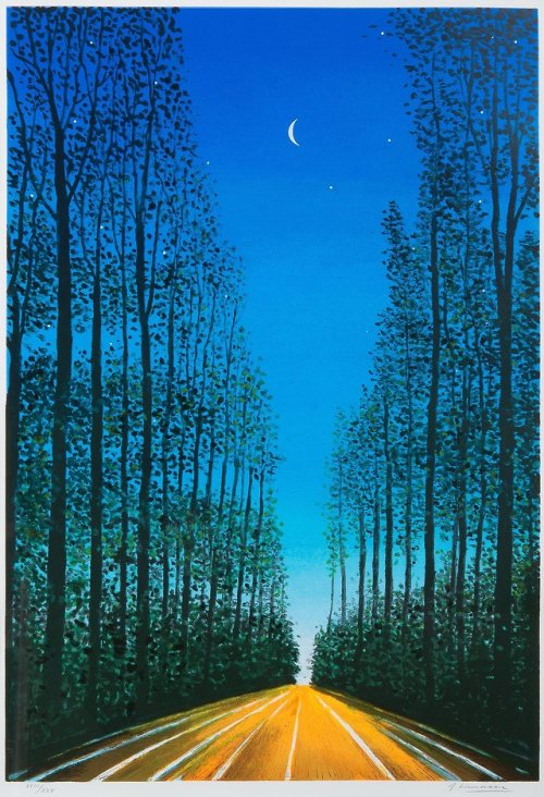 Road   -   Juhani Linnovaara Finnish, b.1934-Serigraph, XXIII / XXV, 96 x 66.5 cm.