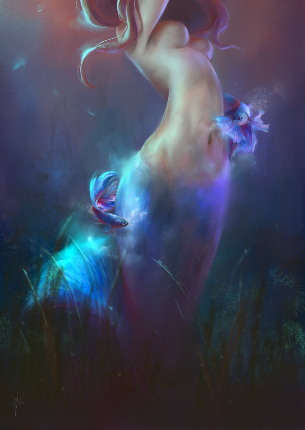 digitallydelicious:  Fighting fishes by gabrielleragusi  