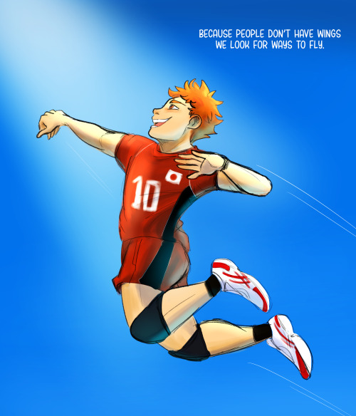 Because people don’t have wings we look for ways to fly;) Happy 10 Year Anniversary to Haikyuu!! I l