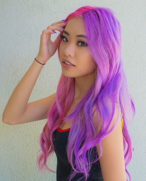 world-of-asian-beauties:  @thewickedlady Bubblegum bitch  @splathairdye #ad #splatnaturalsww