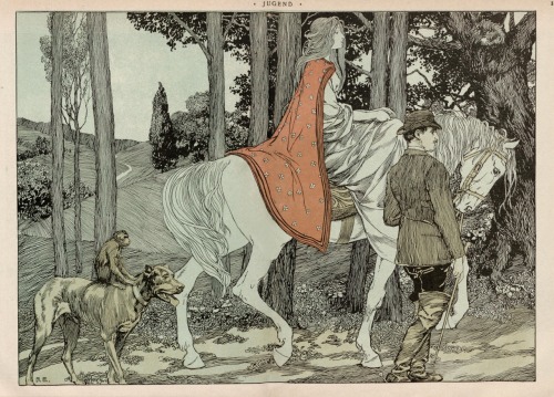 Jugend Magazine.No 44. 1896. 31 Oktober.Art by Robert Engels.(1866-1926).
