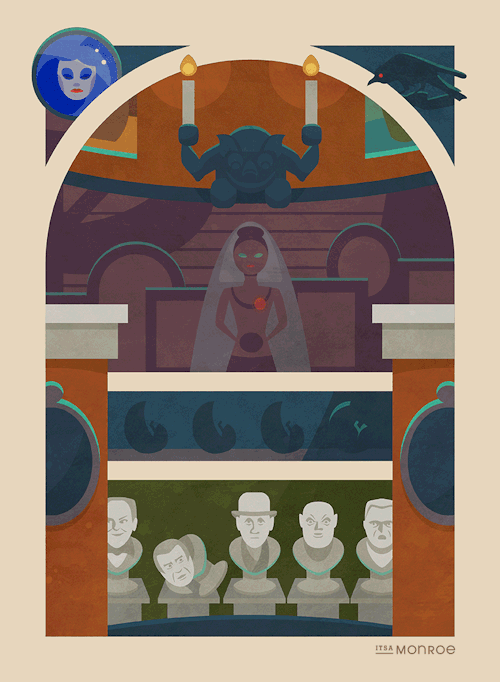 itsamonroe:« New Orleans Square »The Blue BayouPirates of the CaribbeanCourt of Angels Royal Street The Haunted Mansion – Interior The Haunted Mansion – Exterior   Complete Tagged Series // Society 6 // RedbubbleAnd with that, ladies and