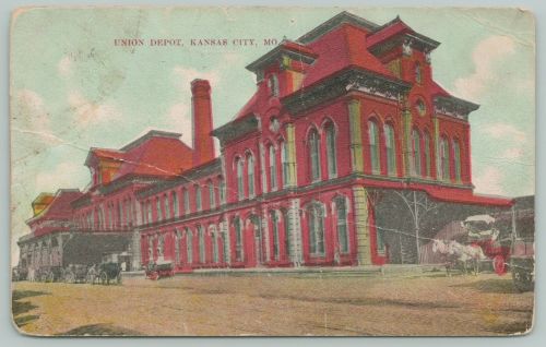 Union Depot, Kansas City, Missouri, 1878-1915.Union Depot opened in Kansas City in 1878 in the area 