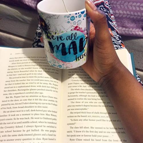 Bookin it with some tea in this mug I got from @eviebookish ’s society 6 shop ❤️☕️ #reading #c