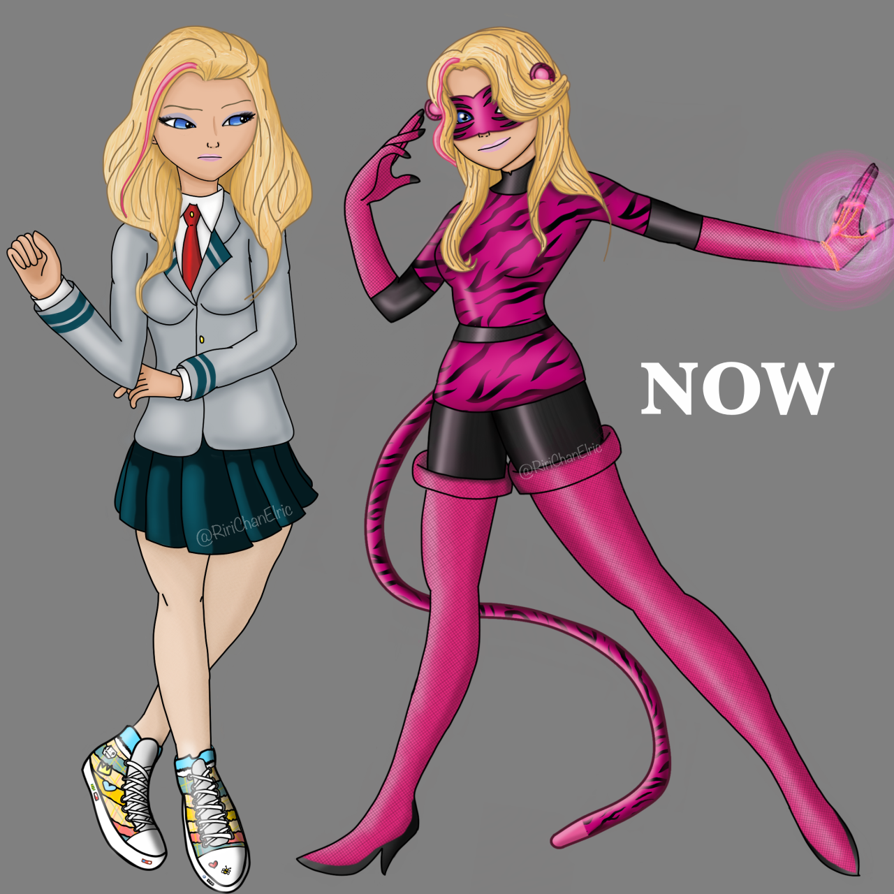 From the first concept, to the second, and right to the final one~ Alright! Now we have Chloe Bourgeois in her Miraculous 